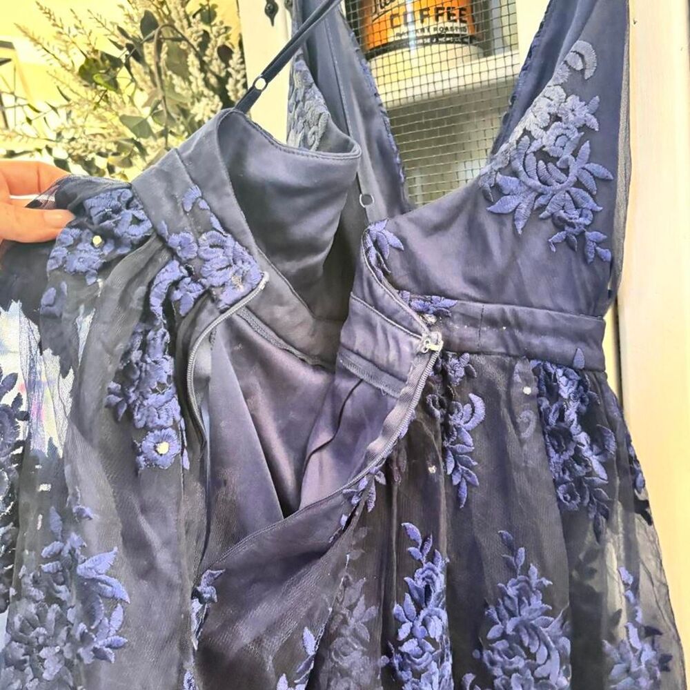 Ju-ju Women's Navy and Blue Dress - Picture 6 of 7
